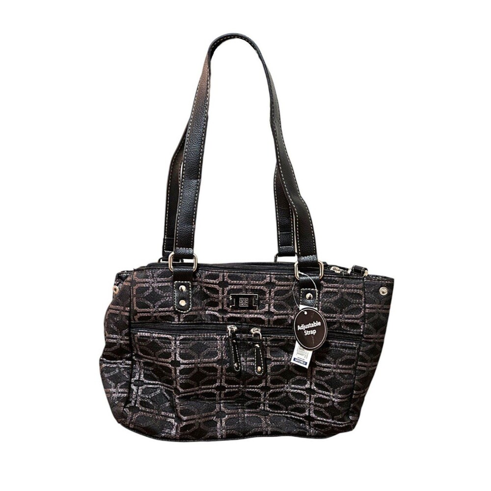 NWT George Satchel Shoulder Bag-Black